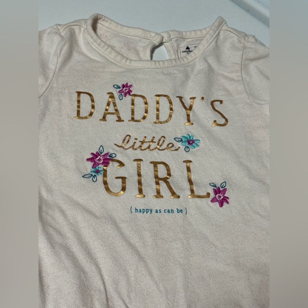 GAP Cream Bodysuit with Floral Print